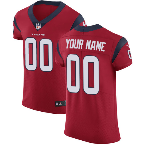 Men's Houston Texans Red Alternate Vapor Untouchable Custom Elite NFL Stitched Jersey